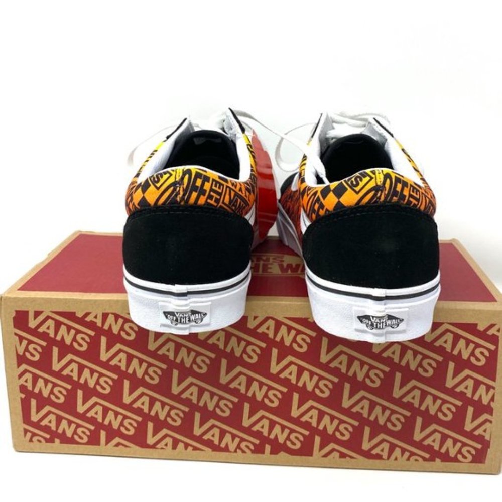 Mega Salevans Old Skool Logo Flame Suede Canvas Shoes Women's Vn0a4u3b2n5 View 6